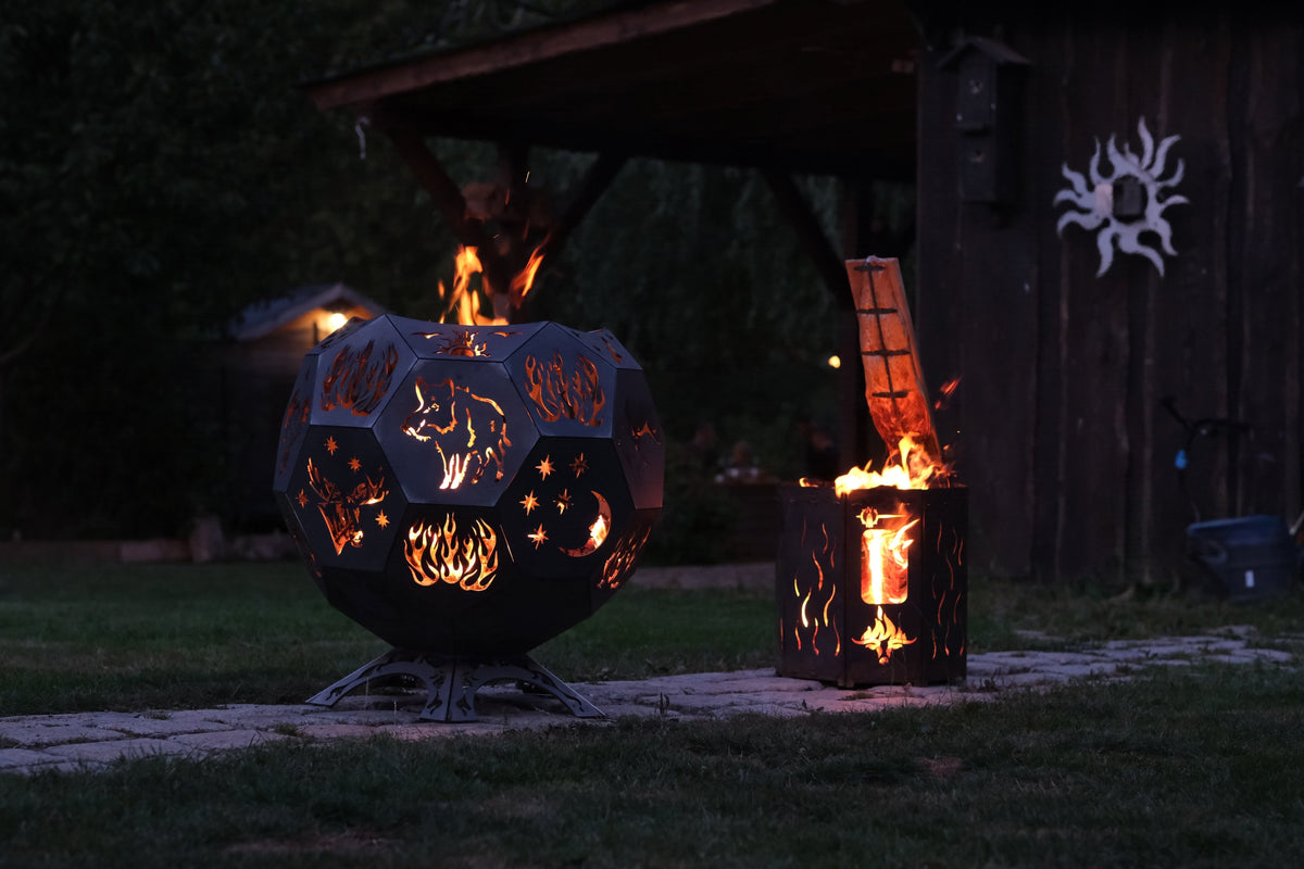 BBQ-Tonne XXL am Abend