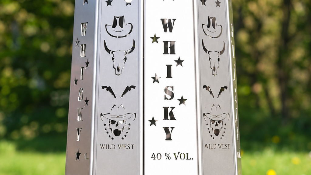 Feuertonne Whisky Motiv Detailansicht