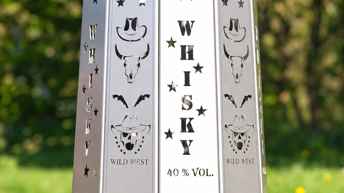 Feuertonne Whisky Motiv Detailansicht